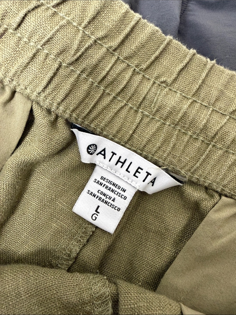 Athleta Olive Green Drawstring Athletic Shorts - Picture 4 of 5